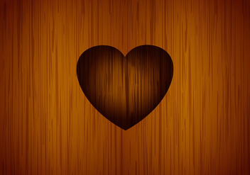 Heart carved tree vector background - vector gratuit #201313